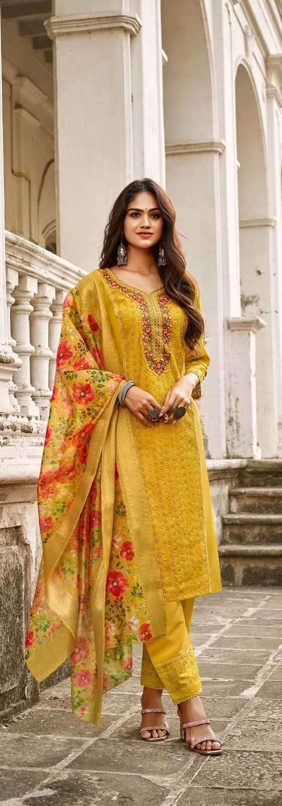 vitara parimala series 1101-1104 heavy roman silk readymade suit 