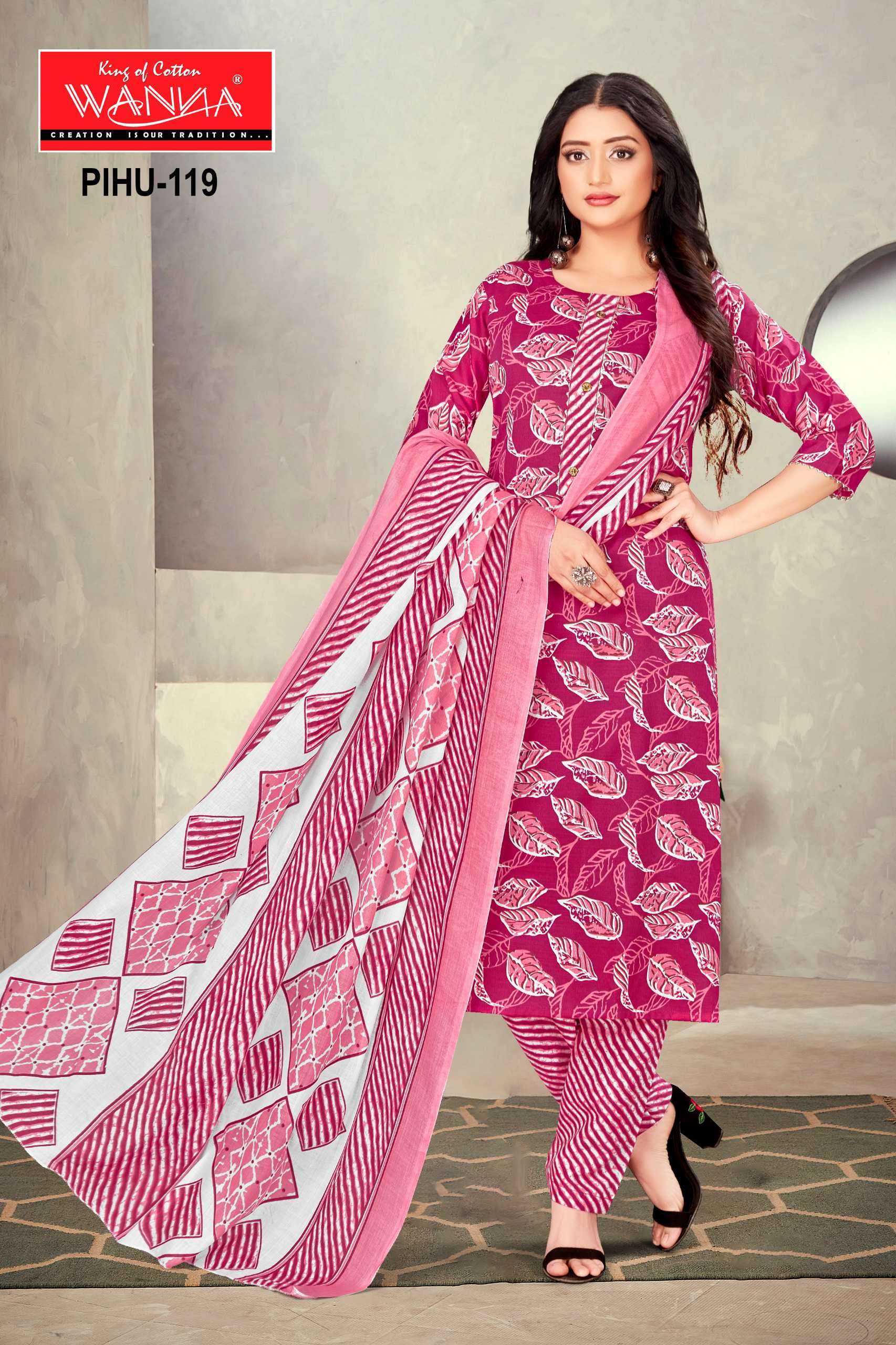 wanna you pihu series 109-120 cotton readymade suit 