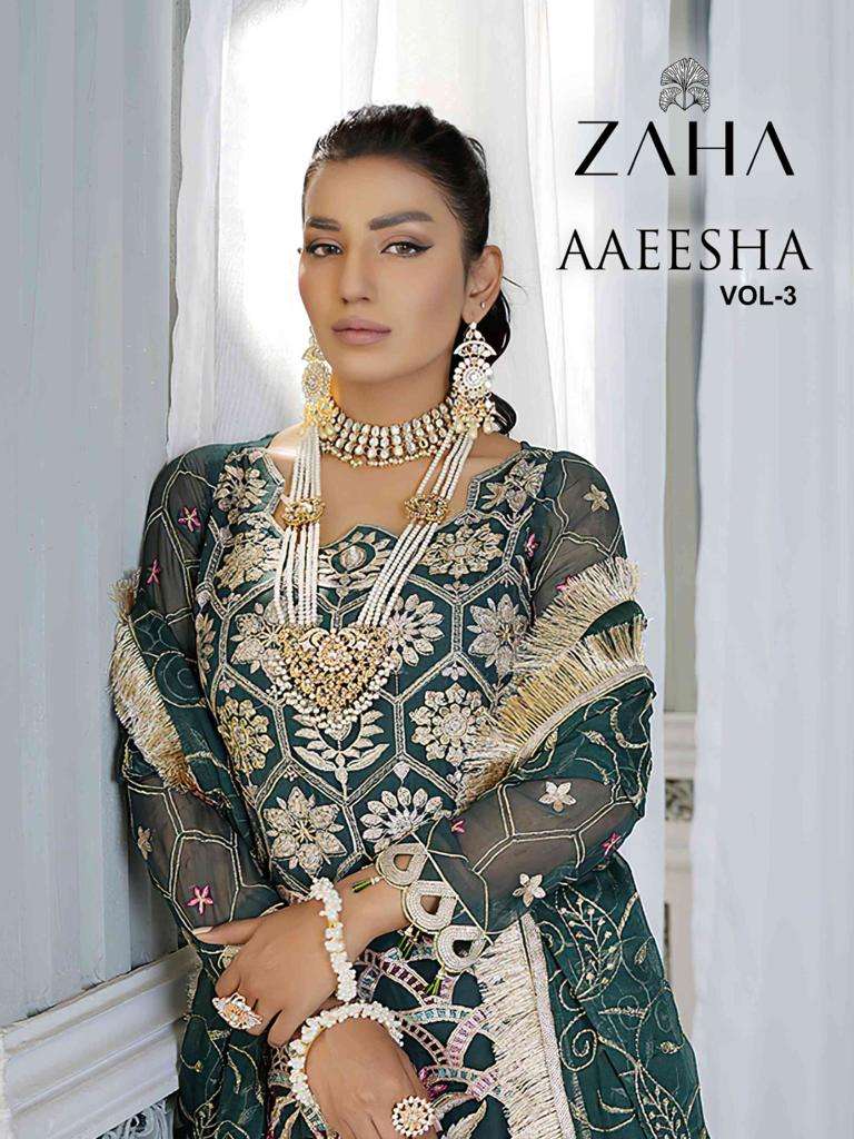 ZAHA AAEESHA-VOL-3 10154-10155-10156-10157 GEORGETTE SUIT