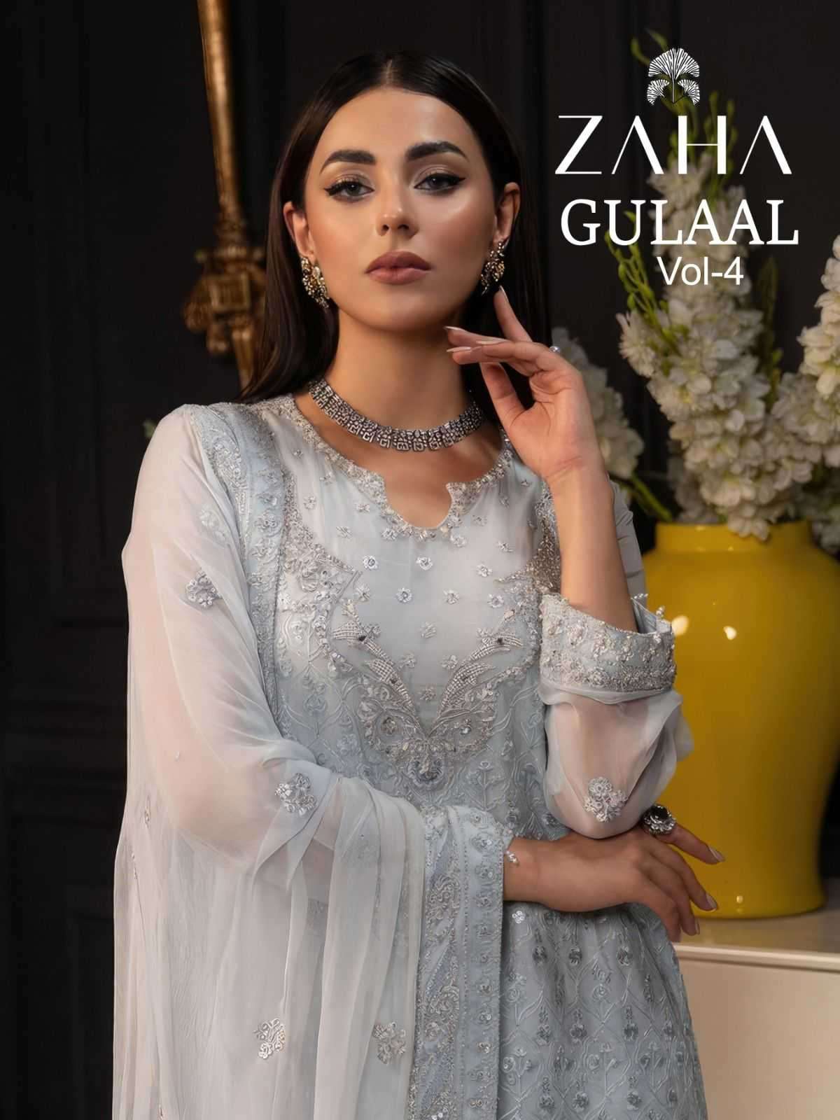 zaha gulaal vol 4 series 10244-10246 georgette suit 
