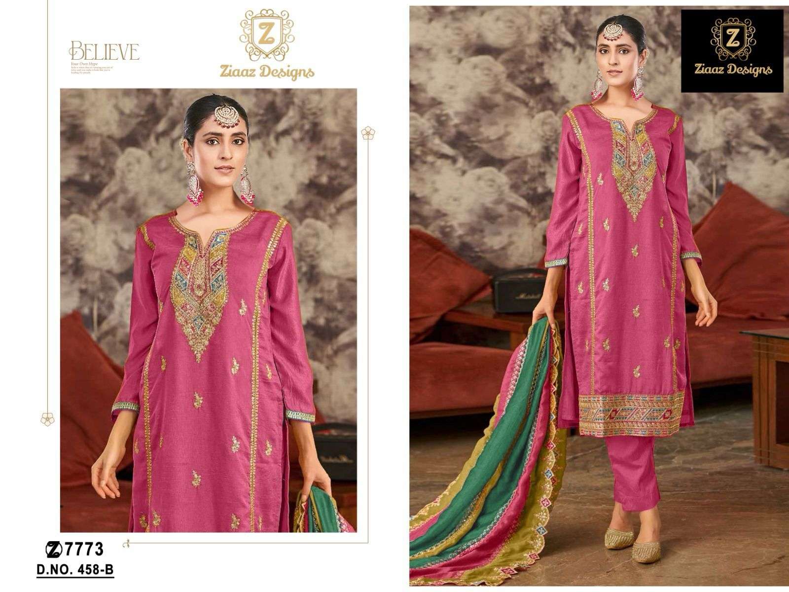 Ziaaz Designs 458 Chinon suit