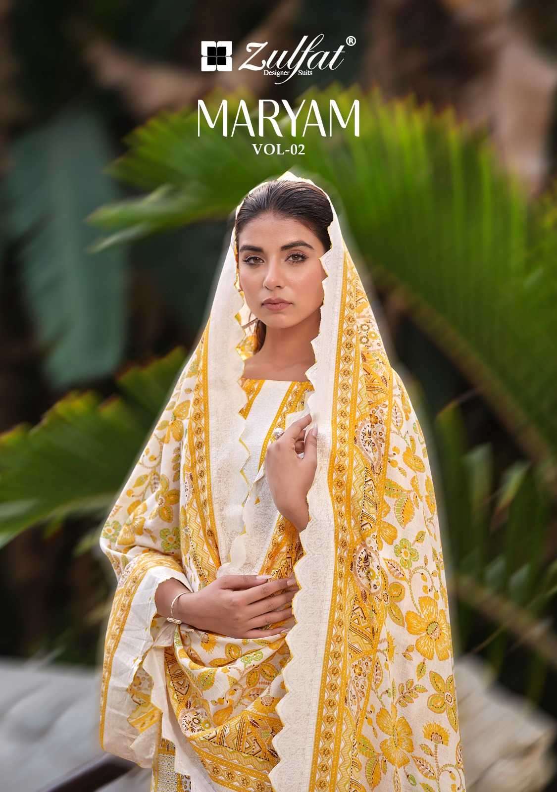 zulfat maryam vol 2 series 537001-537008 Pure Cotton suit