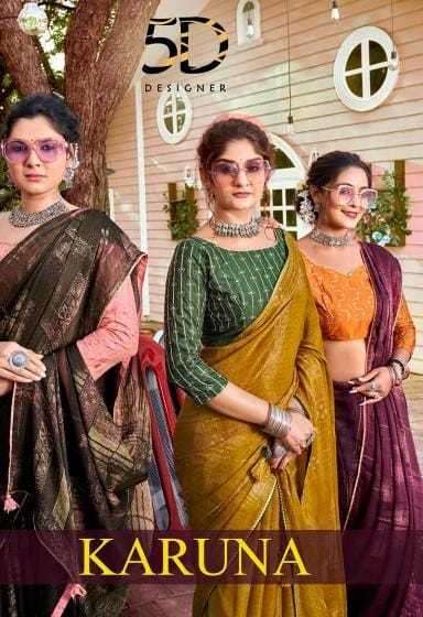5d designer karuna series 40031-40038 fancy saree