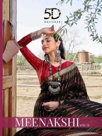 5d designer meenakshi vol 15 series 40347-40354 silk saree