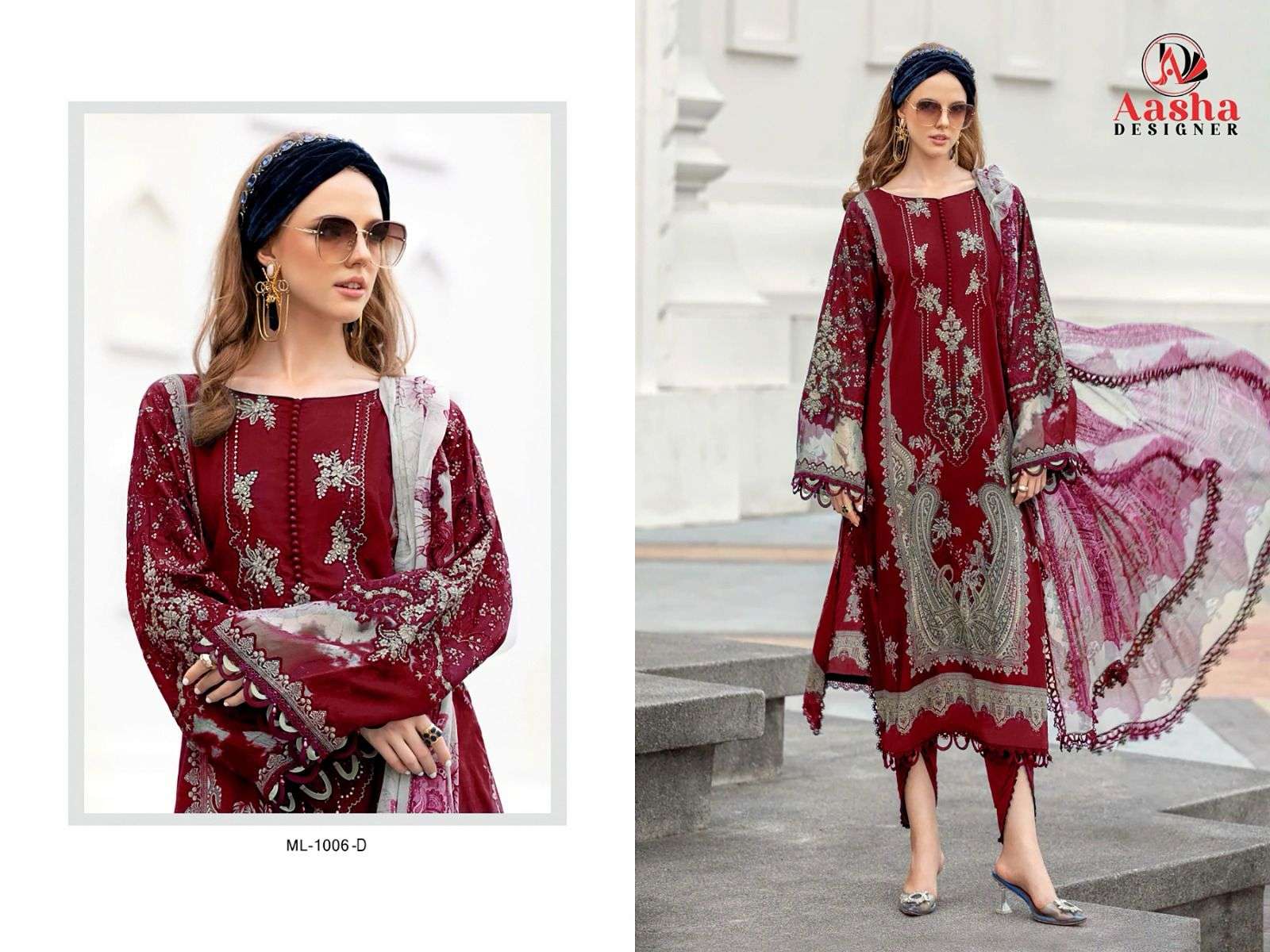 aasha 1006 ABCD designer pure cotton suit