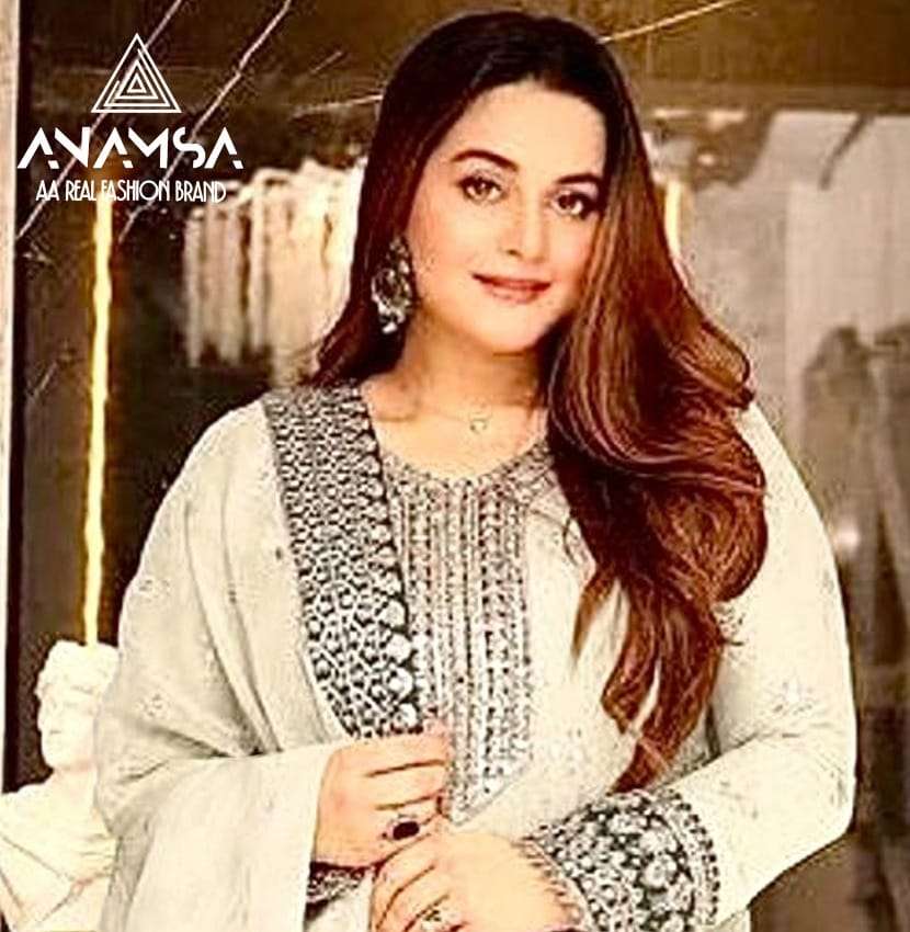 Anamsa-293 designer Heavy Pure Georgette suit