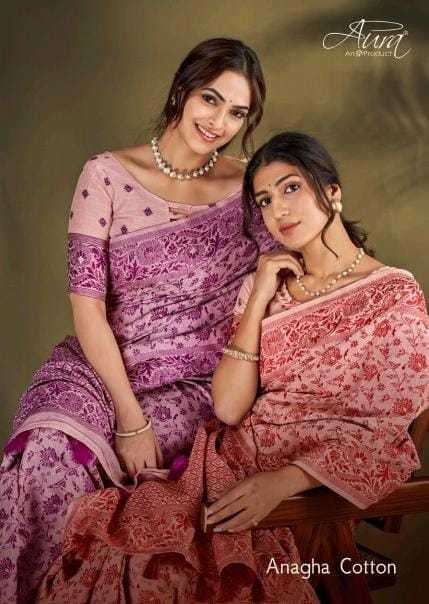 aura anagha cotton series 89501-89506 Soft Cotton saree
