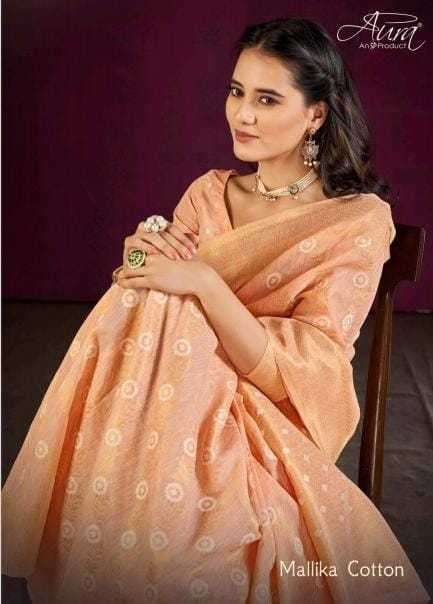 aura mallika cotton series 88201-88206 soft cotton saree
