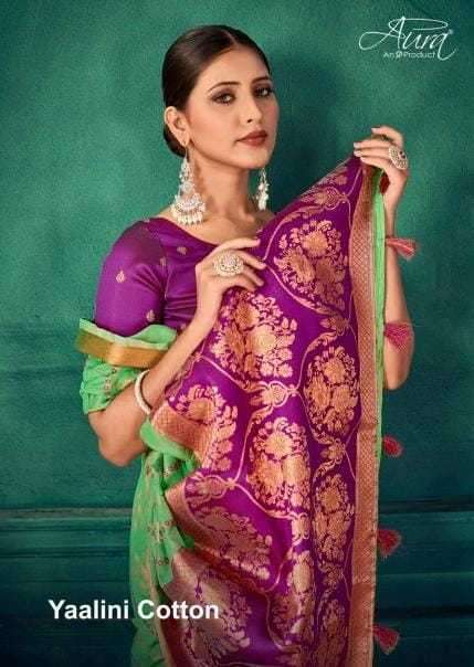 aura yaalini cotton series 9001-9006 Soft Cotton saree
