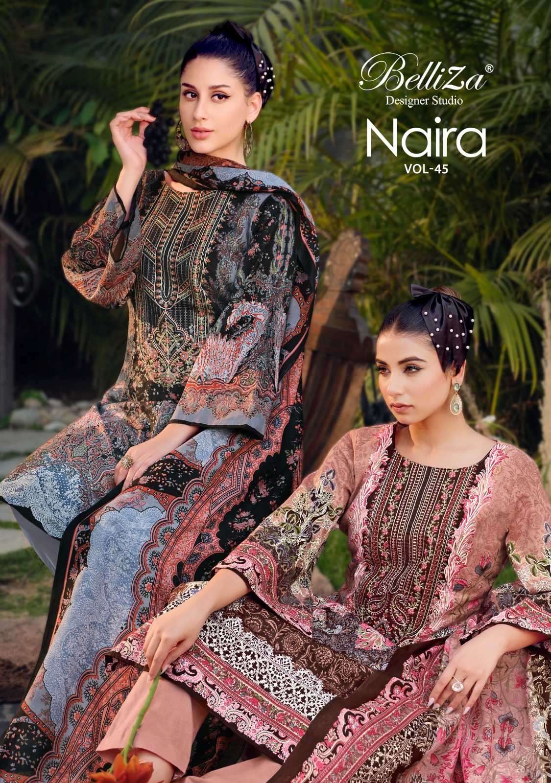 belliza naira vol 45 series 903001-903008 Pure Cotton suit