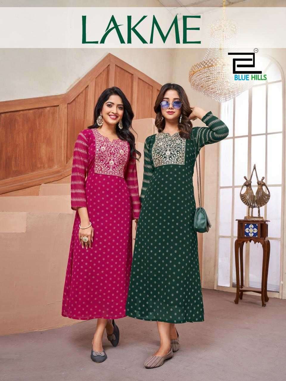 blue hills lakme series 1001-1006 Georgette kurti