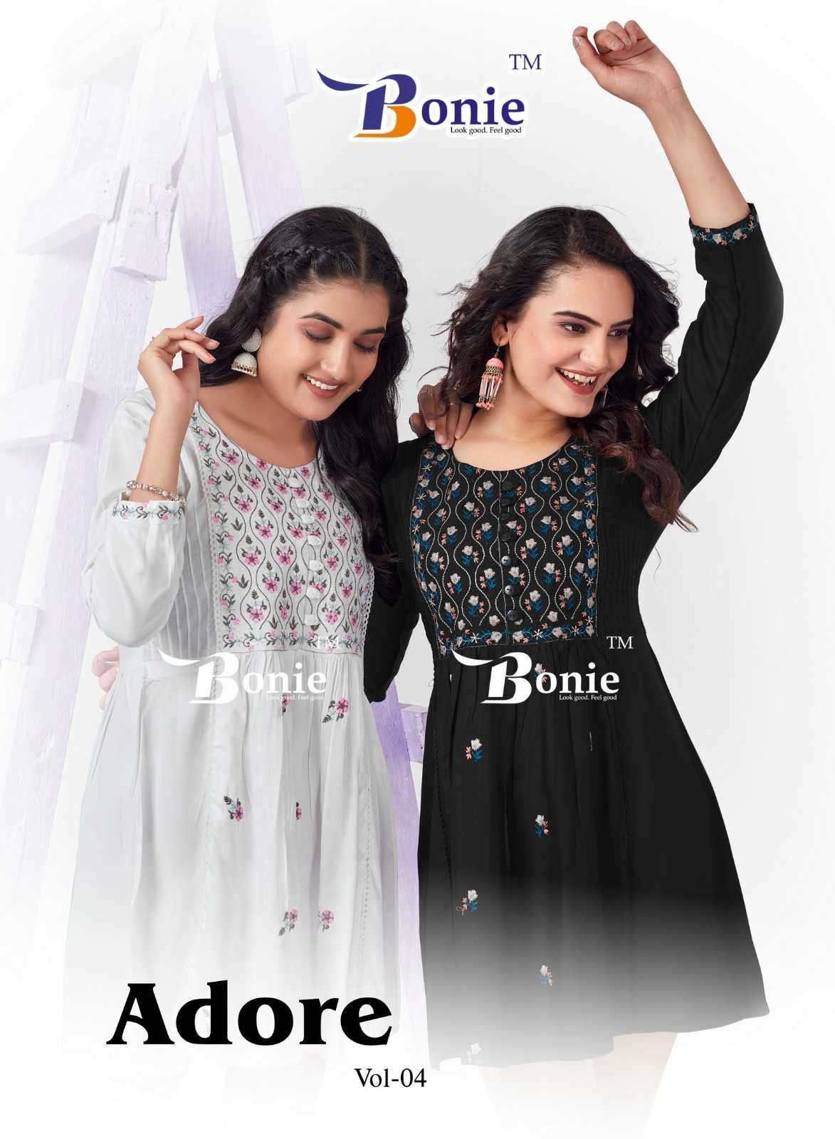 bonie adore vol 4 series 4001-4008 rayon 14 kg kurti 