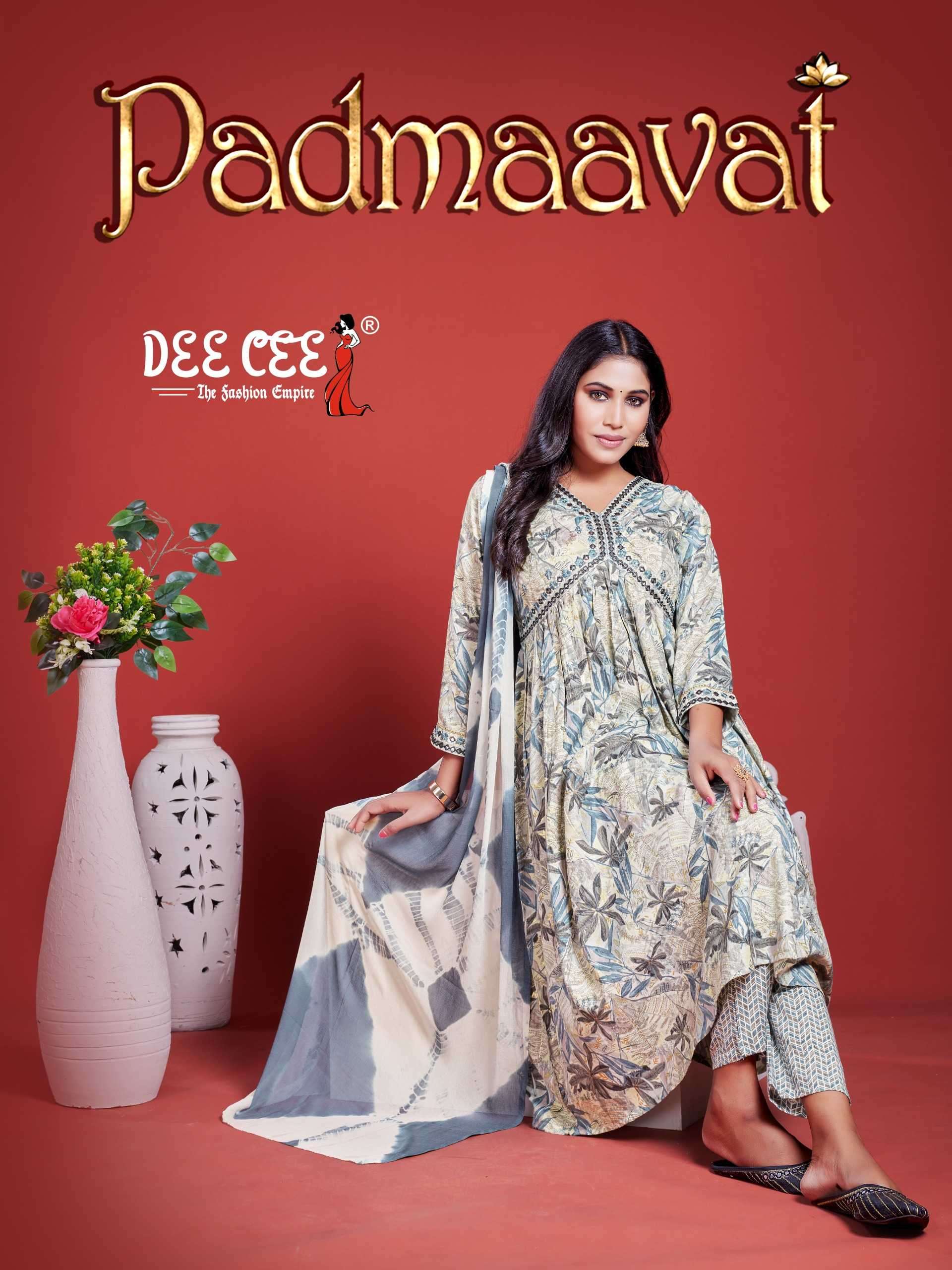 dee cee padmaavat series 1001-1006 capsule print readymade suit 