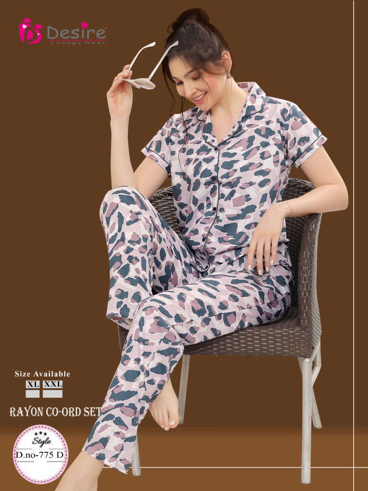 desire Premium Rayon Co-ord Sets Night Suit 