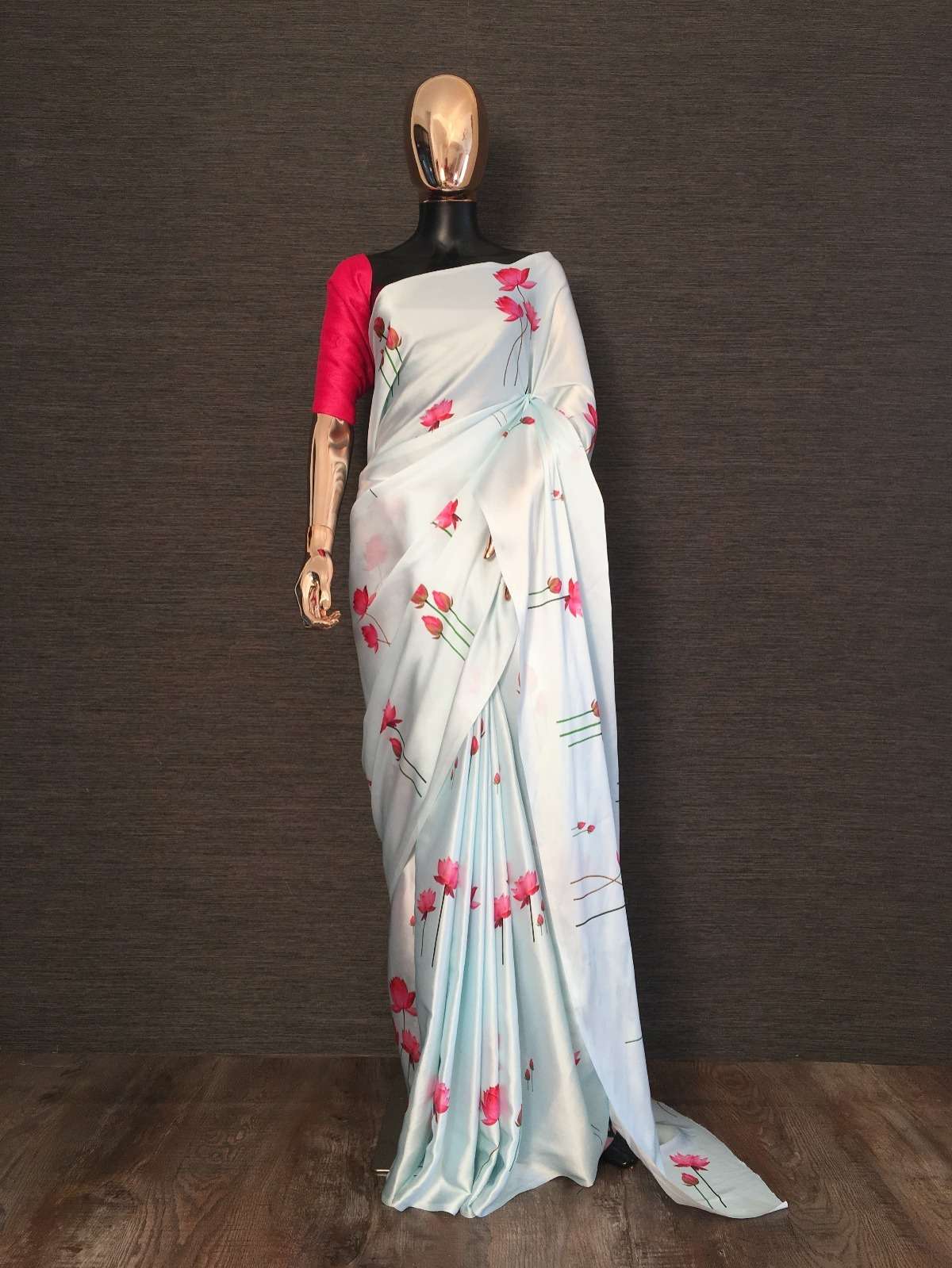 Digital Printed Saree Satin silk saree