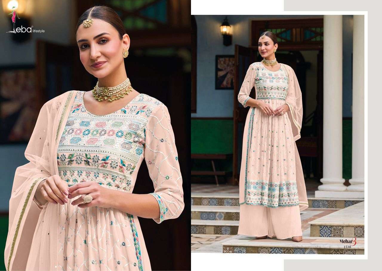 Eba Mehar Vol 3 designer faux georgette with emboidery work suit