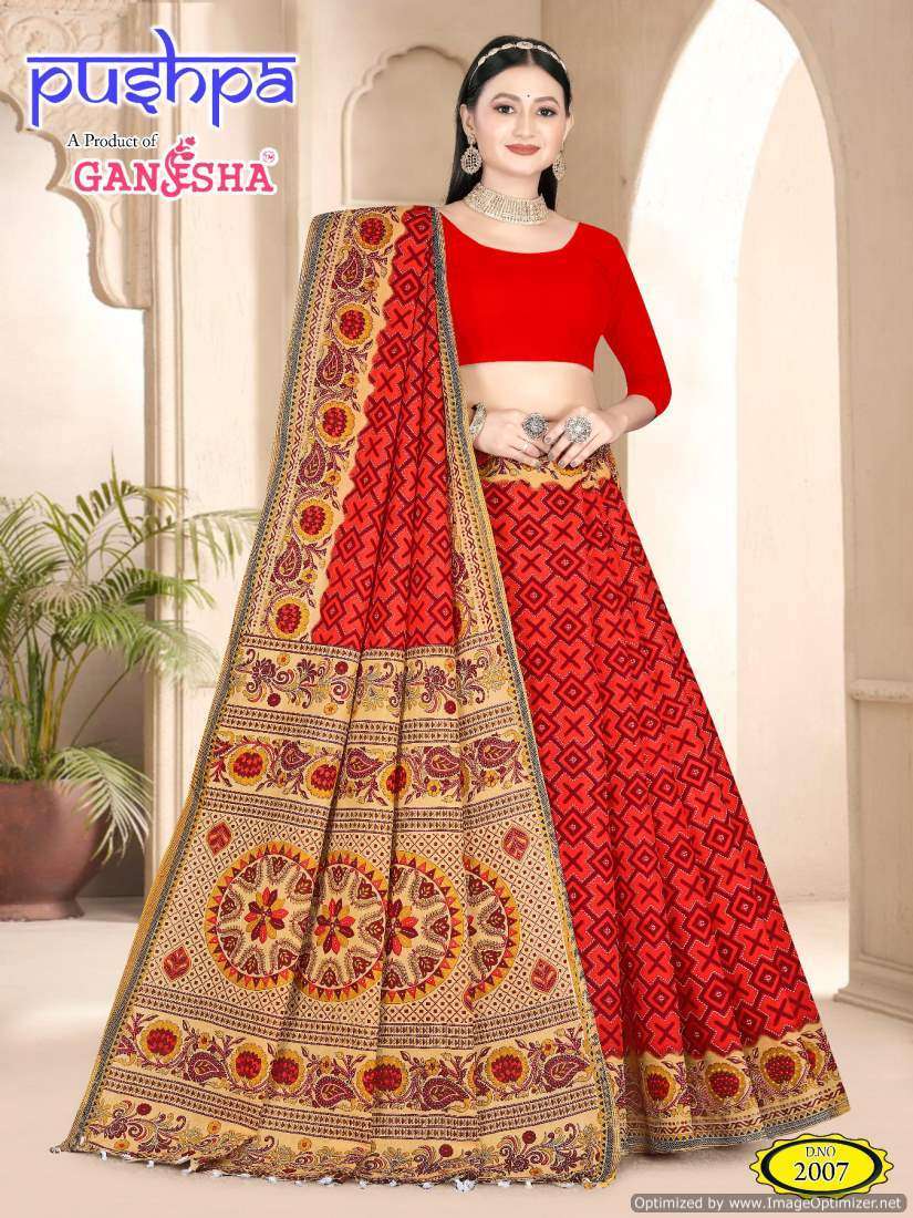Ganesha Pushpa Vol-2 series 2001-2010 Heavy Cotton Printed saree