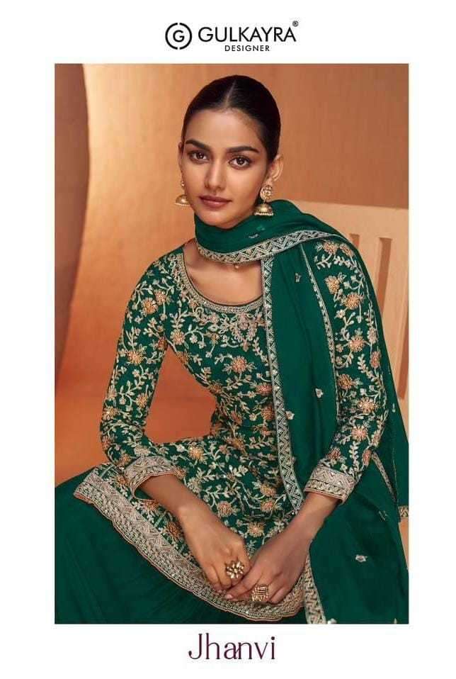 gulkayra jhanvi series 7452 Real Chinon readymade suit