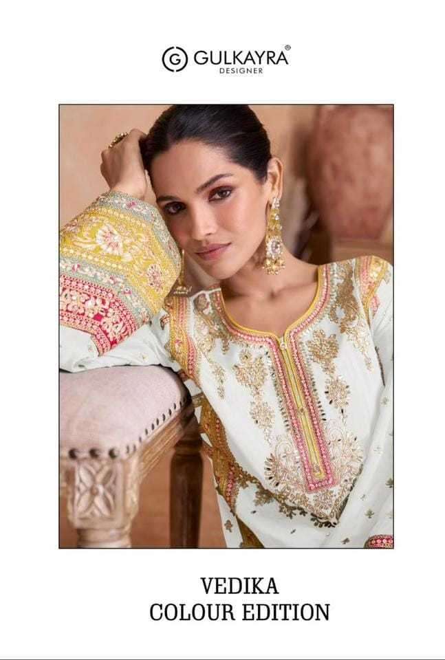 gulkayra vedika colour edition 7406 gh real chinon suit 