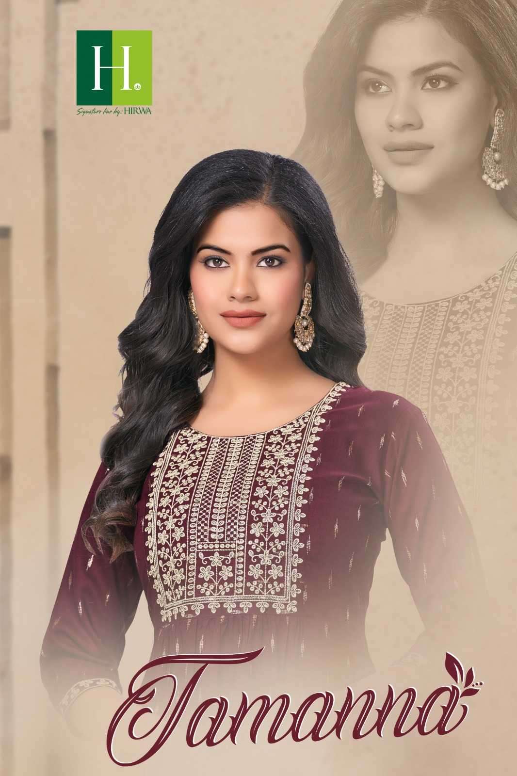 hirwa tamanna series 101-107 Heavy Bombay Rayon kurti