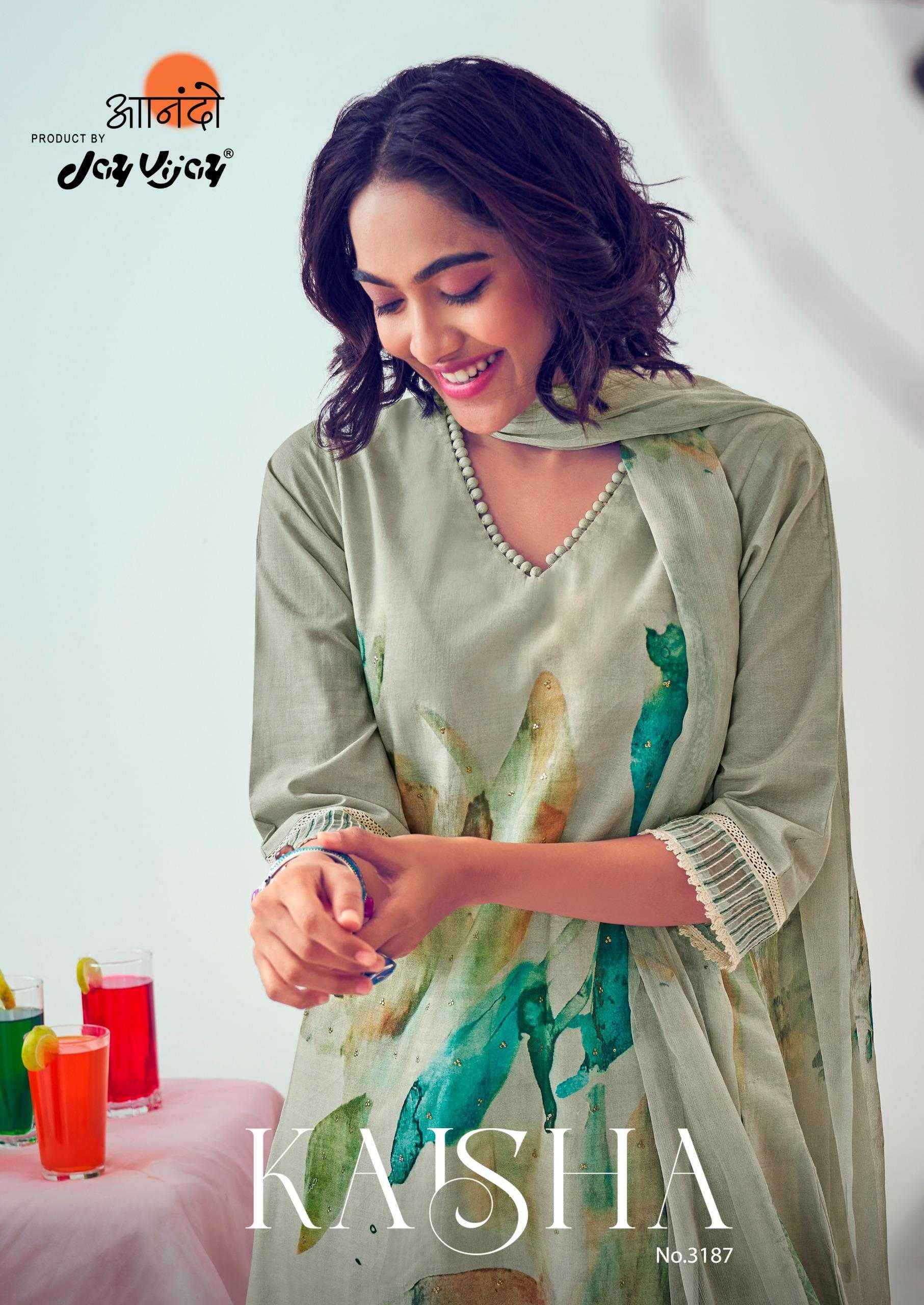 jayvijay anando kaisha 3187 pure cotton suit