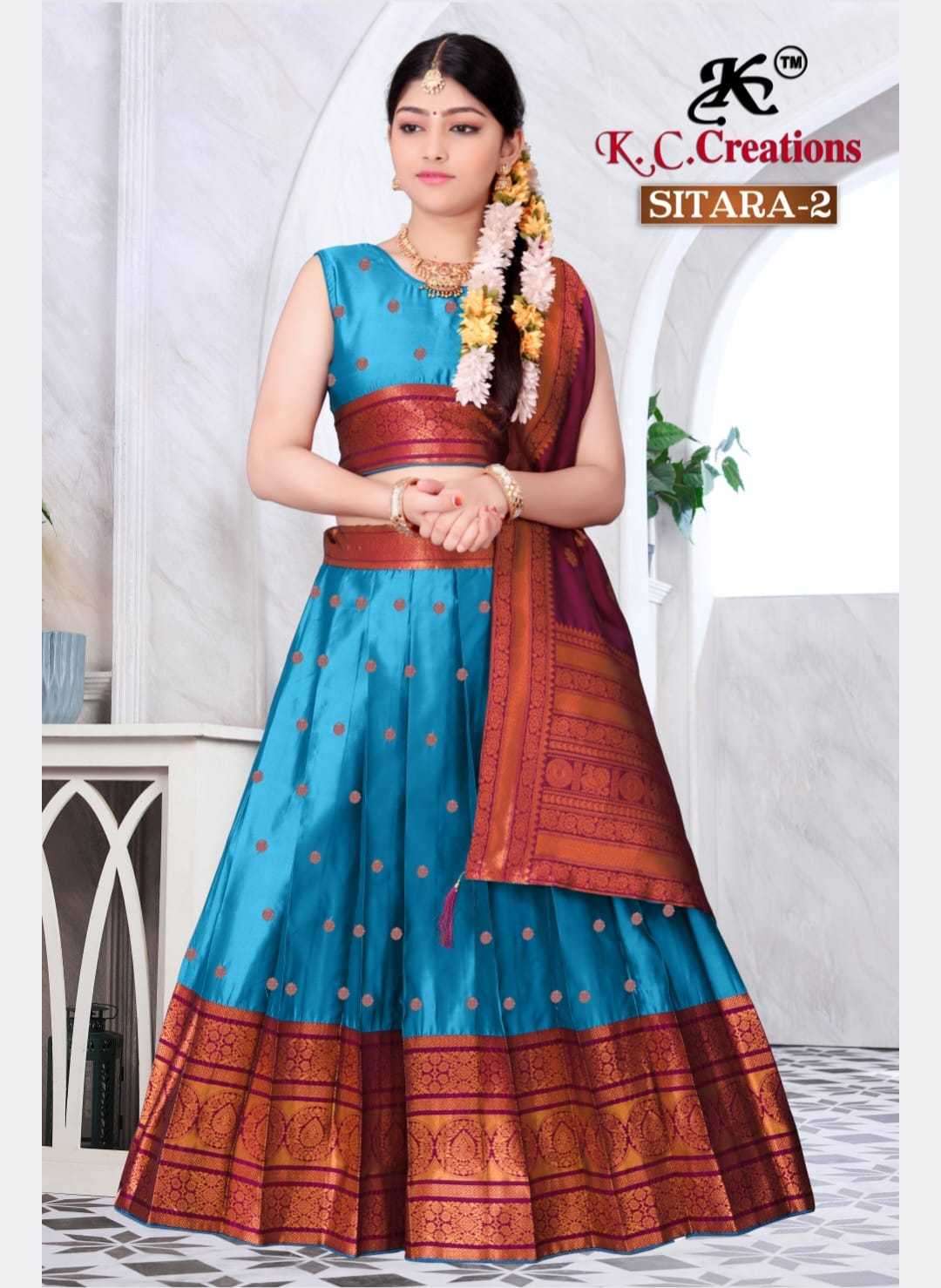 k c creation sitara vol 2 kids pattu lehenga
