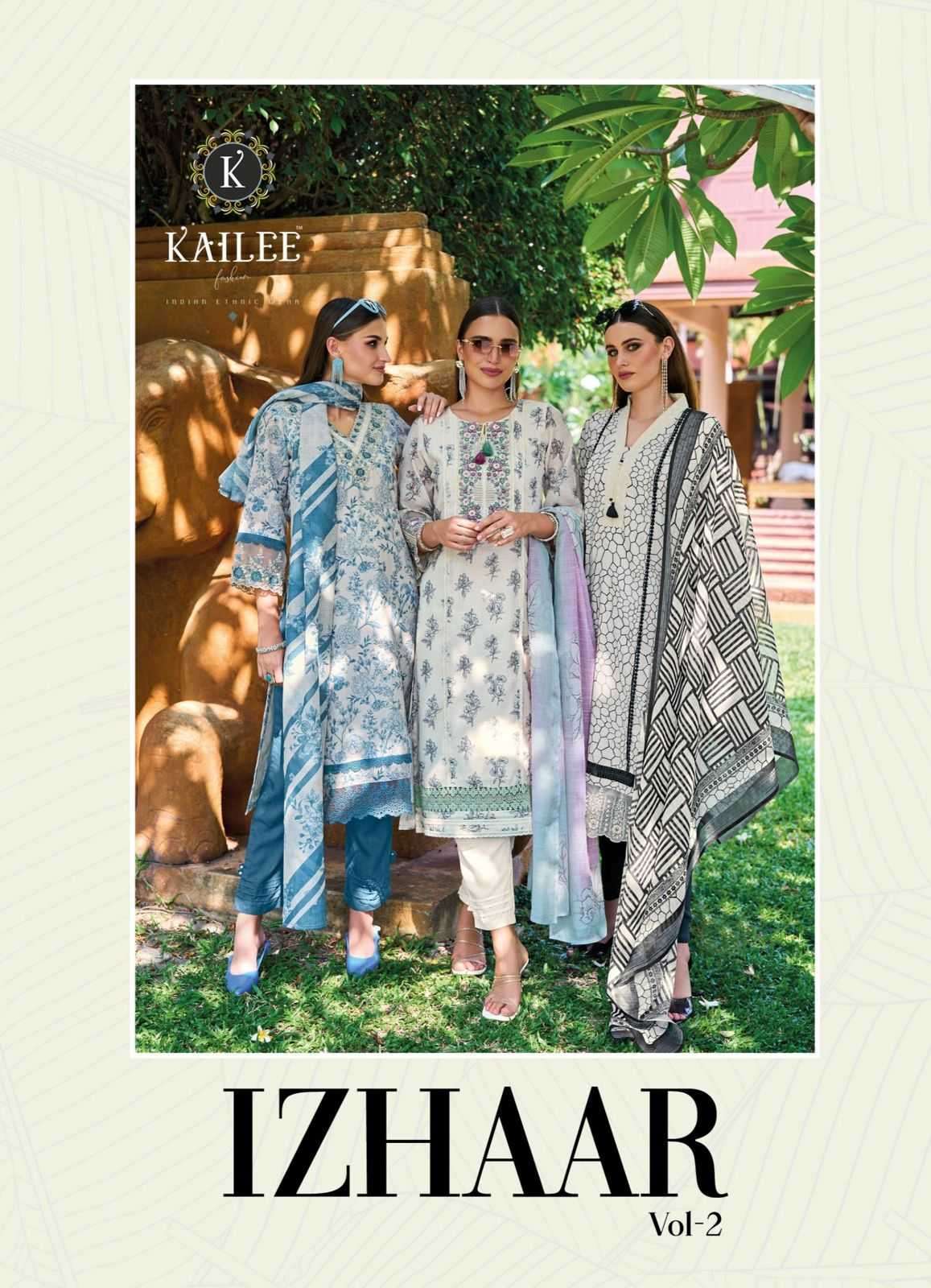 kailee izhaar vol 2 series 42621-42626 pure linen suit 
