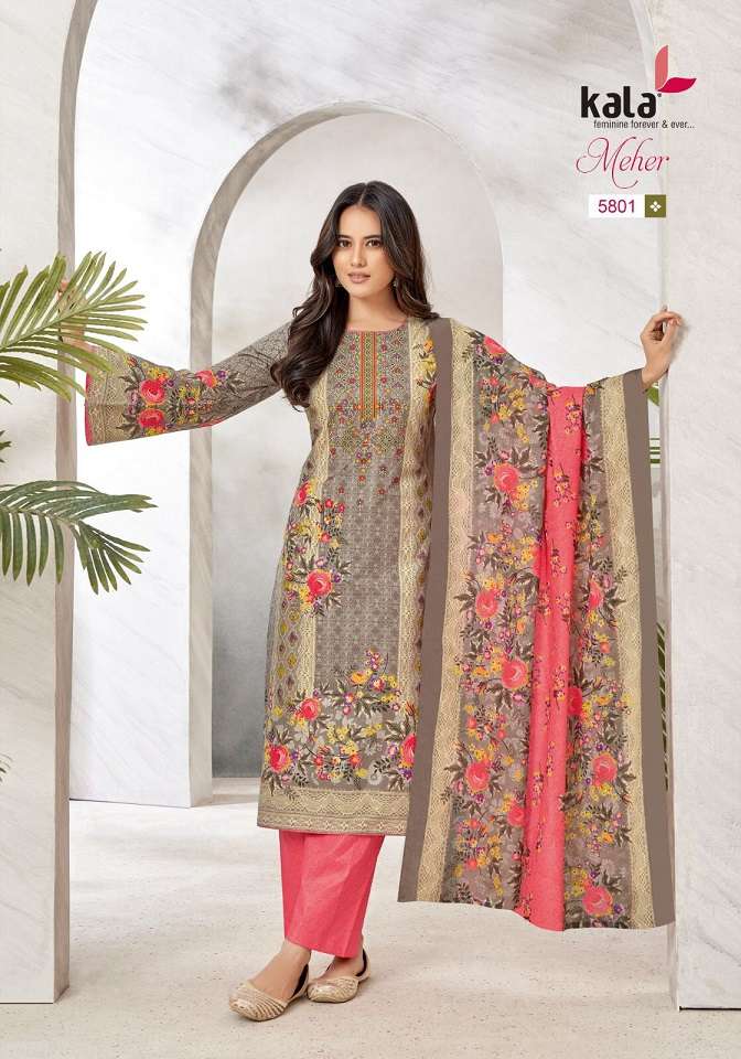 Kala Meher Vol-10 series 5801-5812  Pure Cotton Printed suit