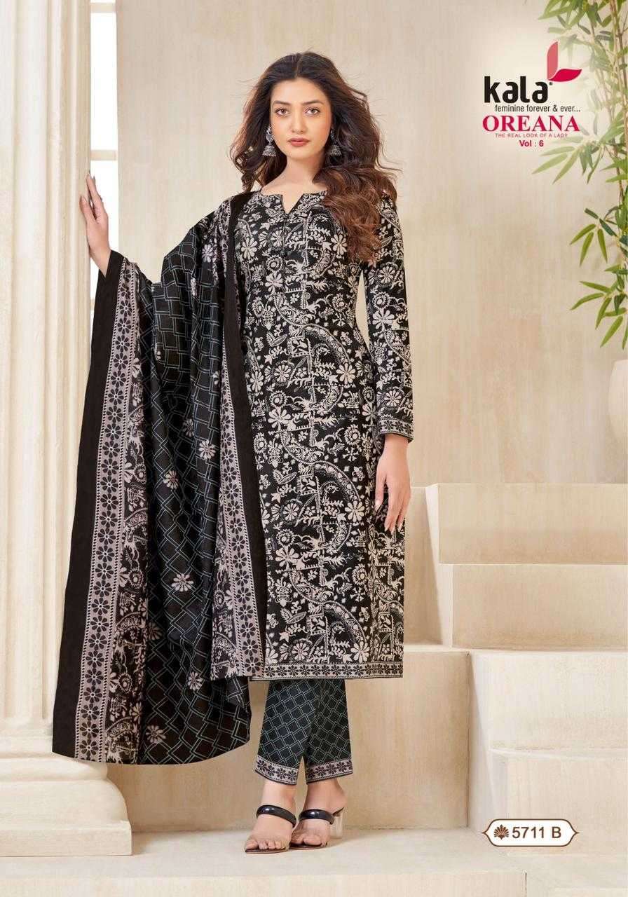 kala oreana vol 6 series 5701-5706 Pure Cotton Printed suit