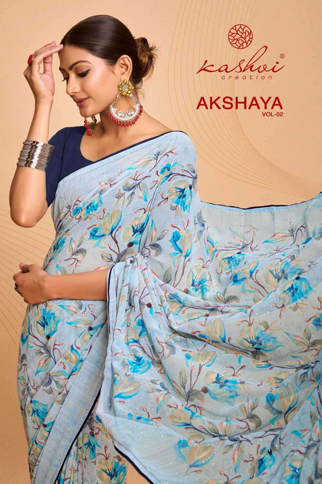 kashvi akshaya vol 2 series 1001-1008 weightless saree