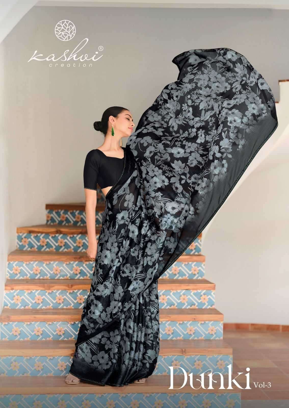 kashvi dunki vol 3 series 1001-1008 silk saree