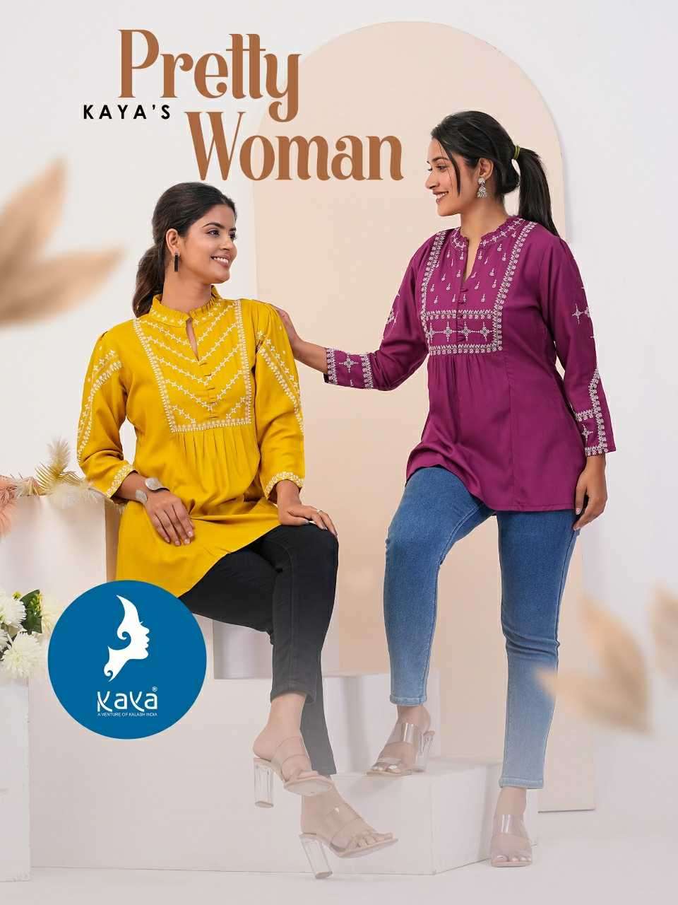 kaya pretty woman series 01-08 rayon kurti 