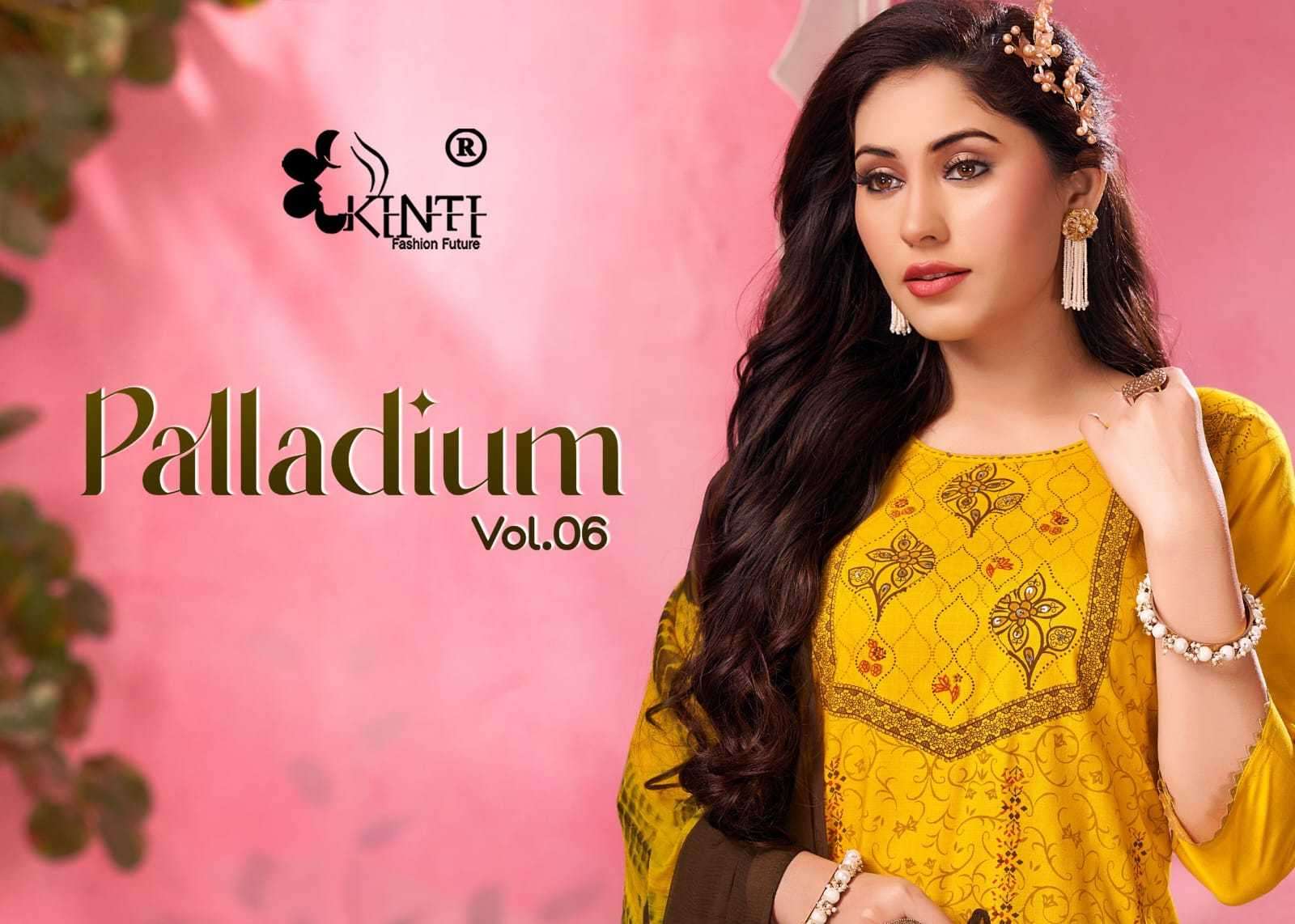 kinti palladium series 601-606 rayon readymade suit 