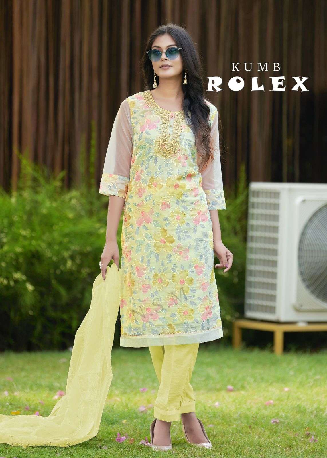 KUMB ROLAX DESIGNER  HEAVY ORGANZA READYMADE SUIT 