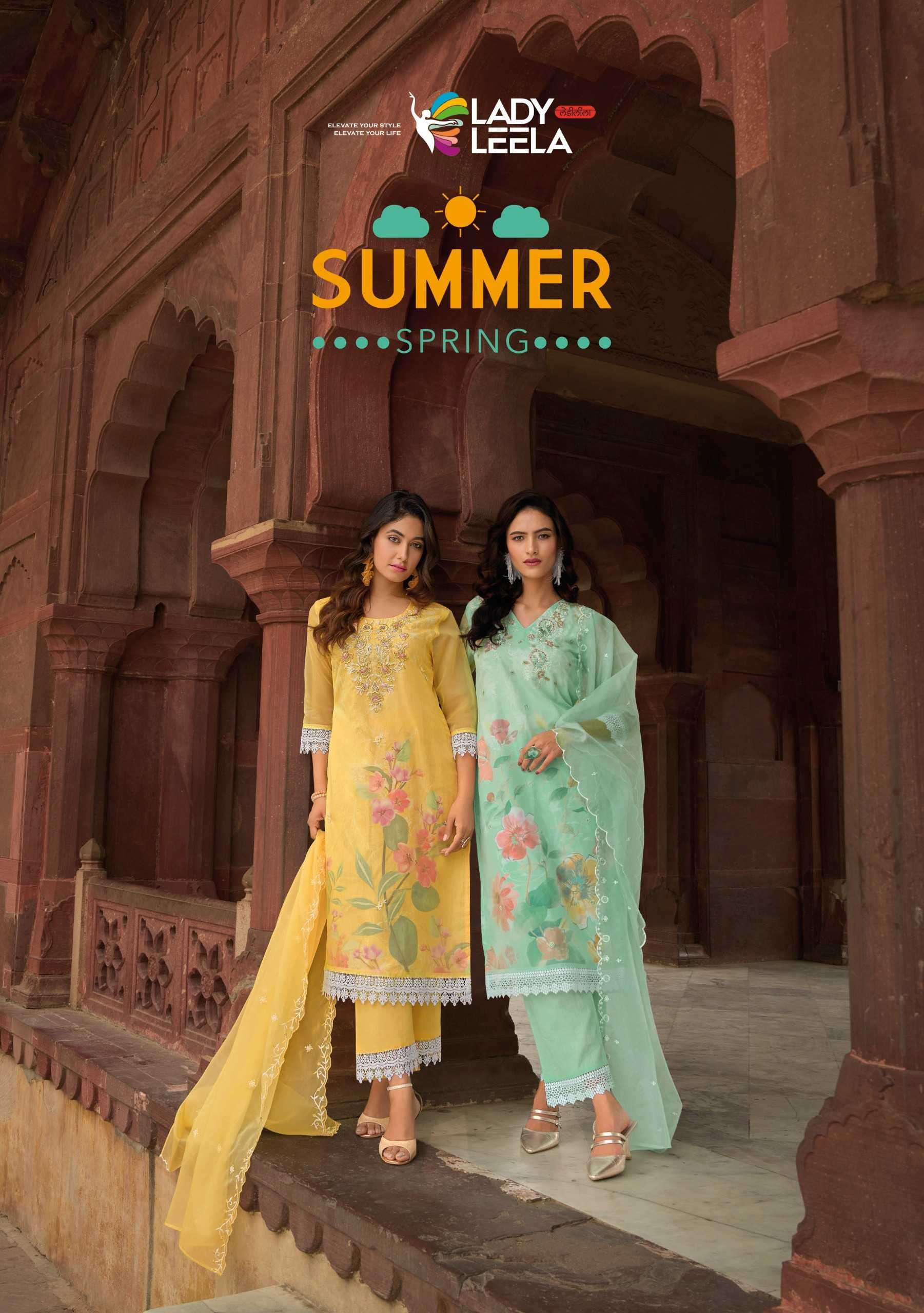 lady leela summer spring series 1251-1256 Organza readymade suit 
