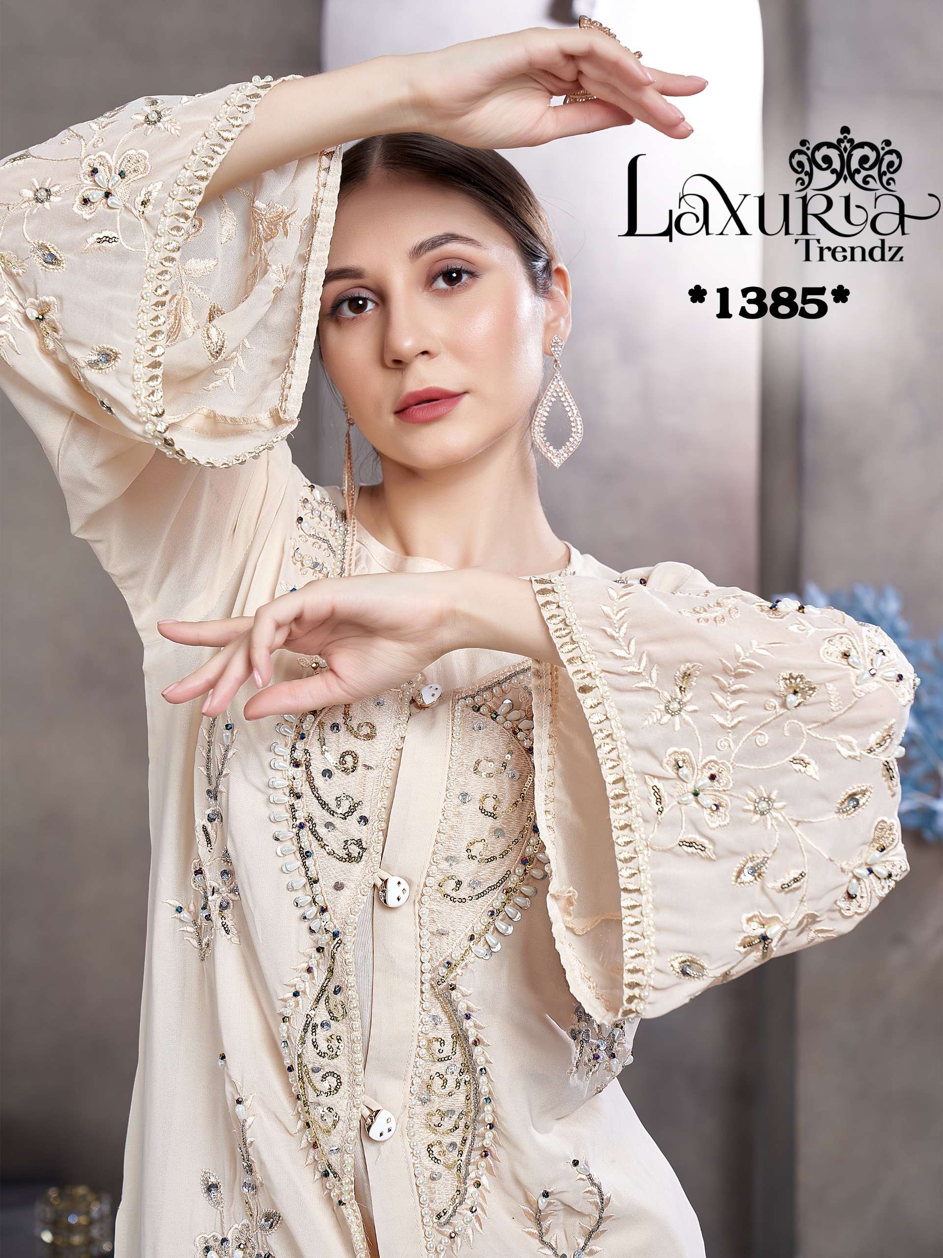 Laxuria Trendz 1385 Fox Georgette readymade suit 