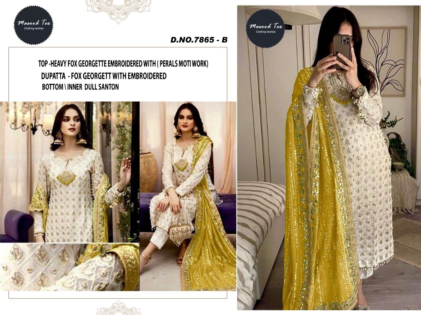 MASOOD TEX 7865 designer faux georgette suit 