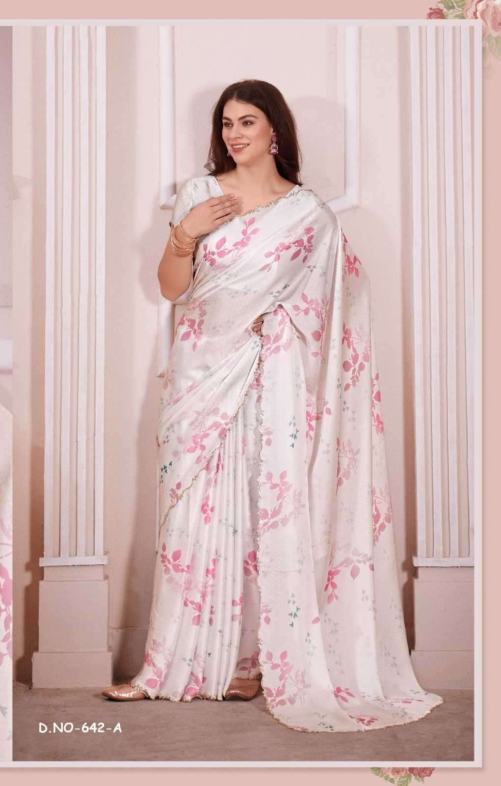mehak 642a-642e Pure Satin Georgette Digital Print saree
