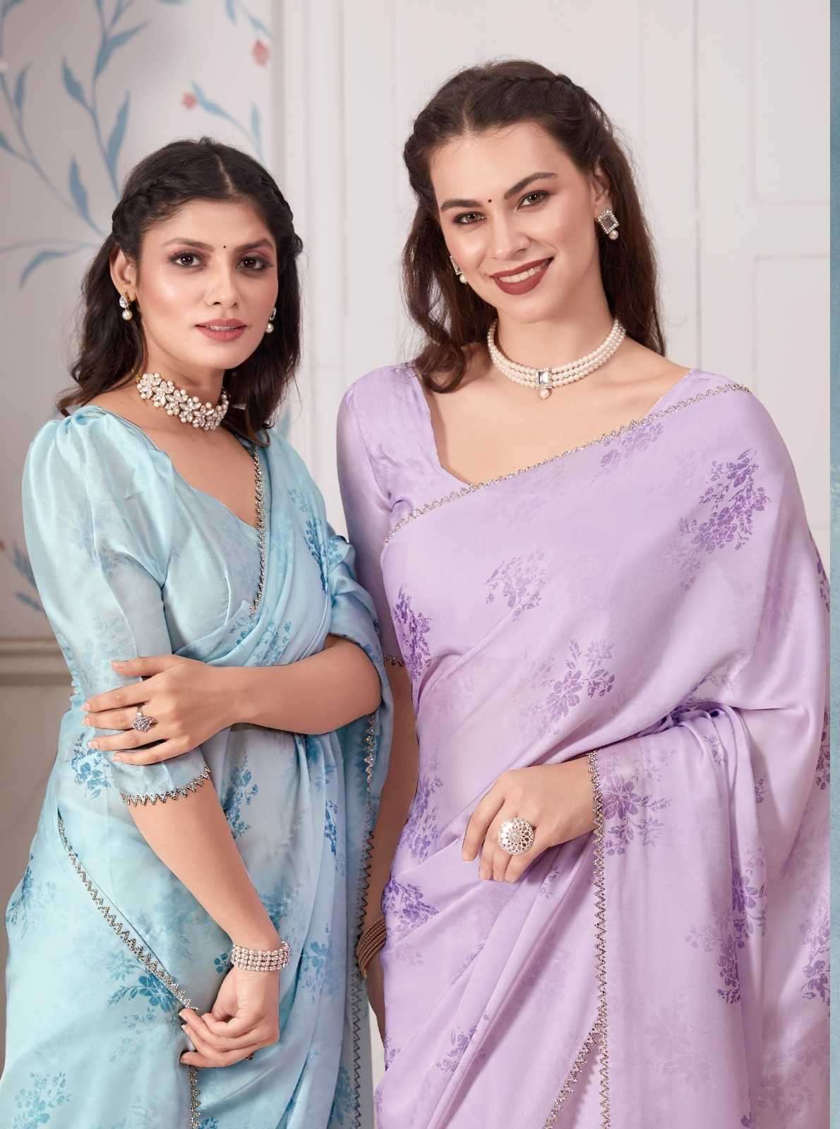 mehak 643a-643e Pure Satin Georgette Digital Print saree