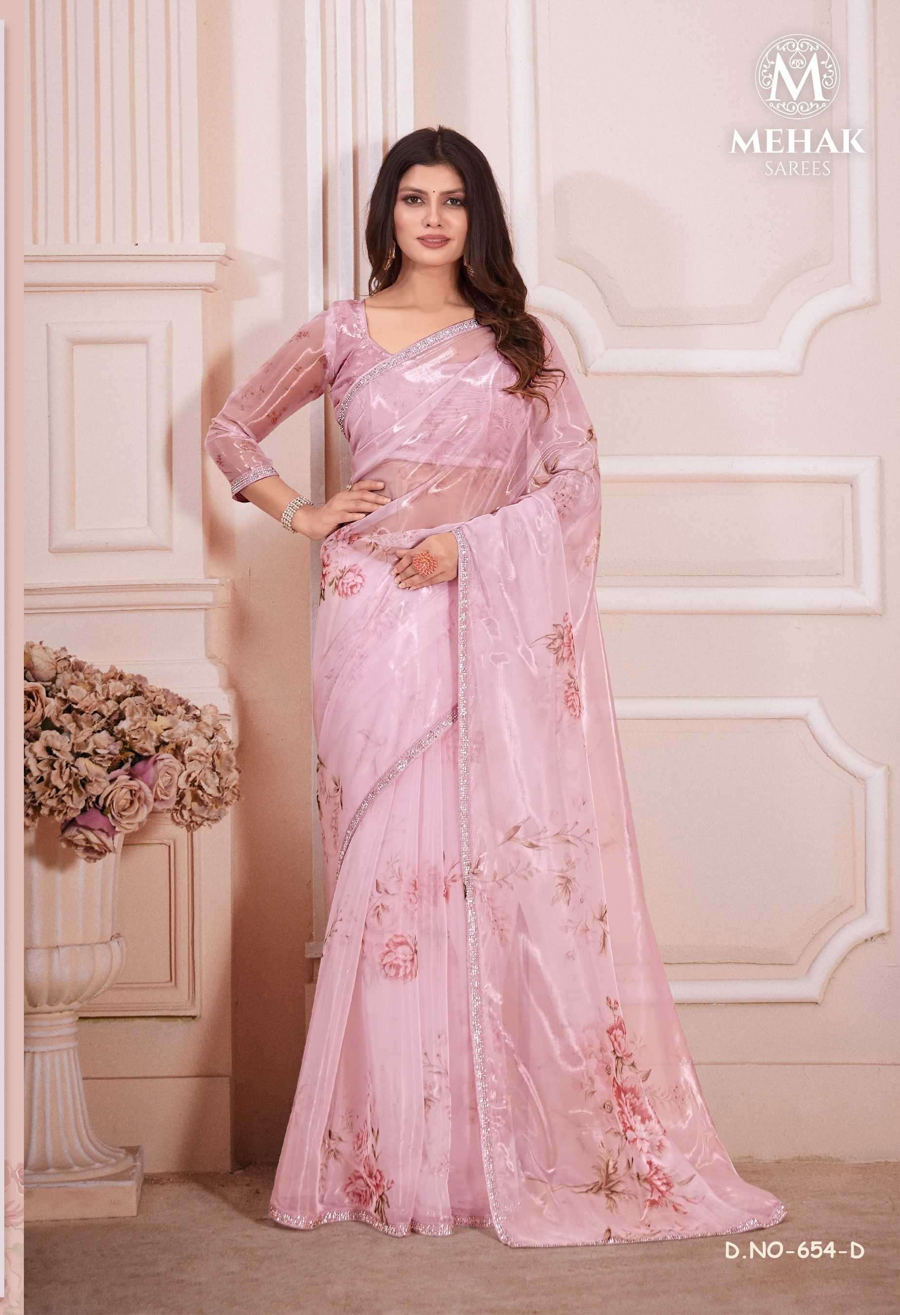 mehak 654a-7654e organza embroidery saree