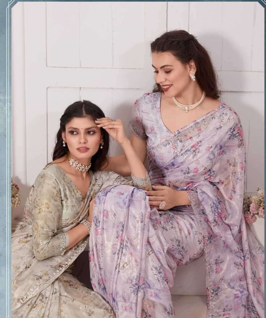 mehak 689a-689e Georgette Organza Coating Digital Print saree