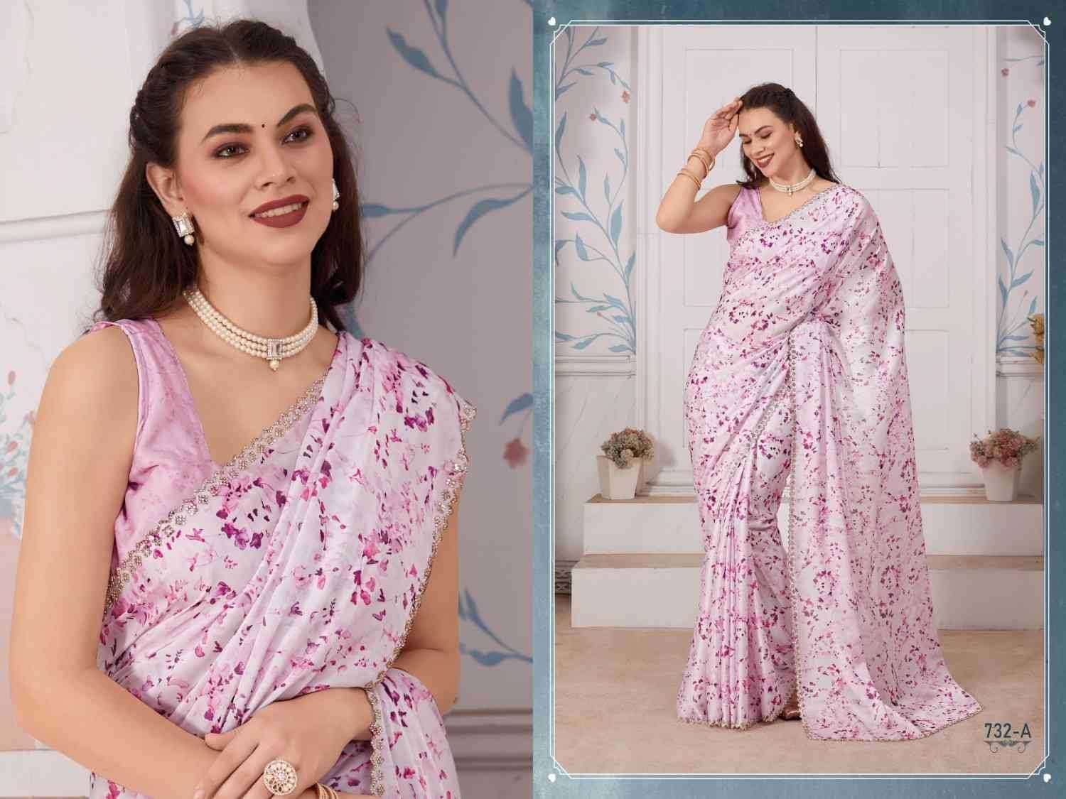 mehak saree 732 Pure Satin Georgette Digital Print saree
