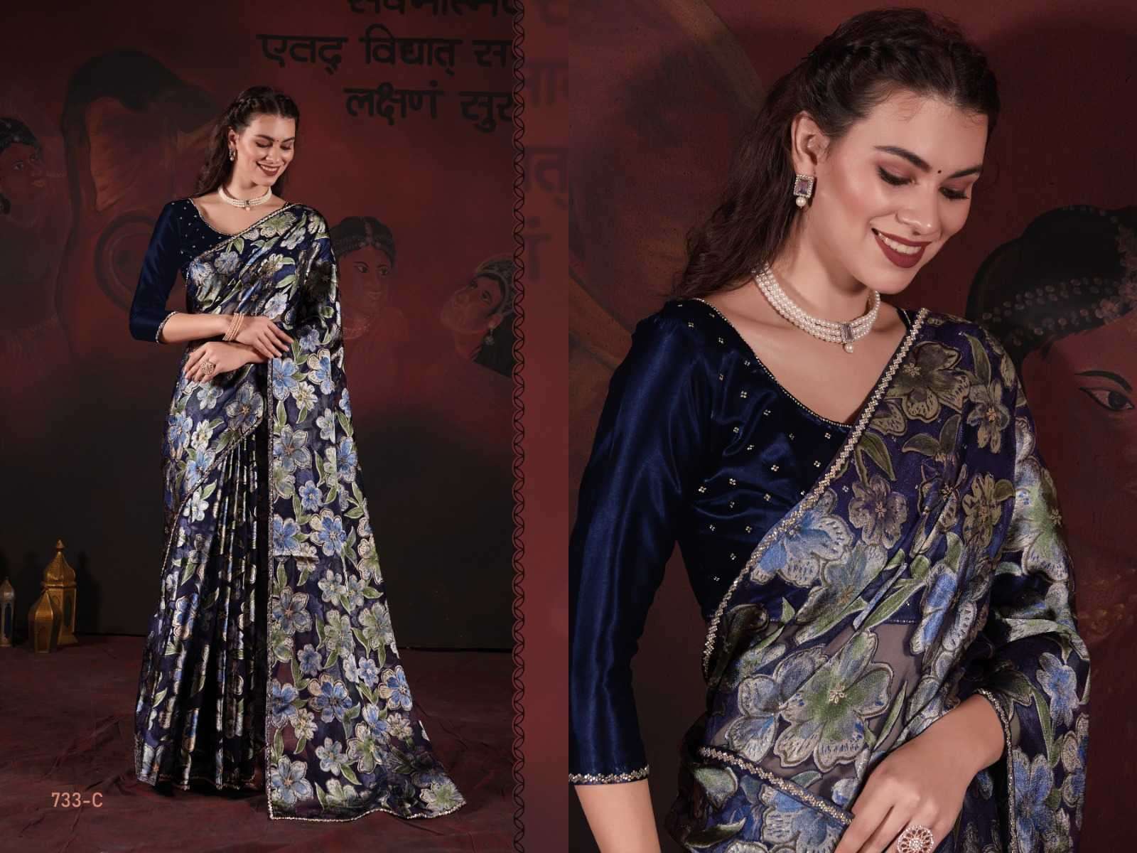 mehak saree 733 Pure Organza Brasso saree