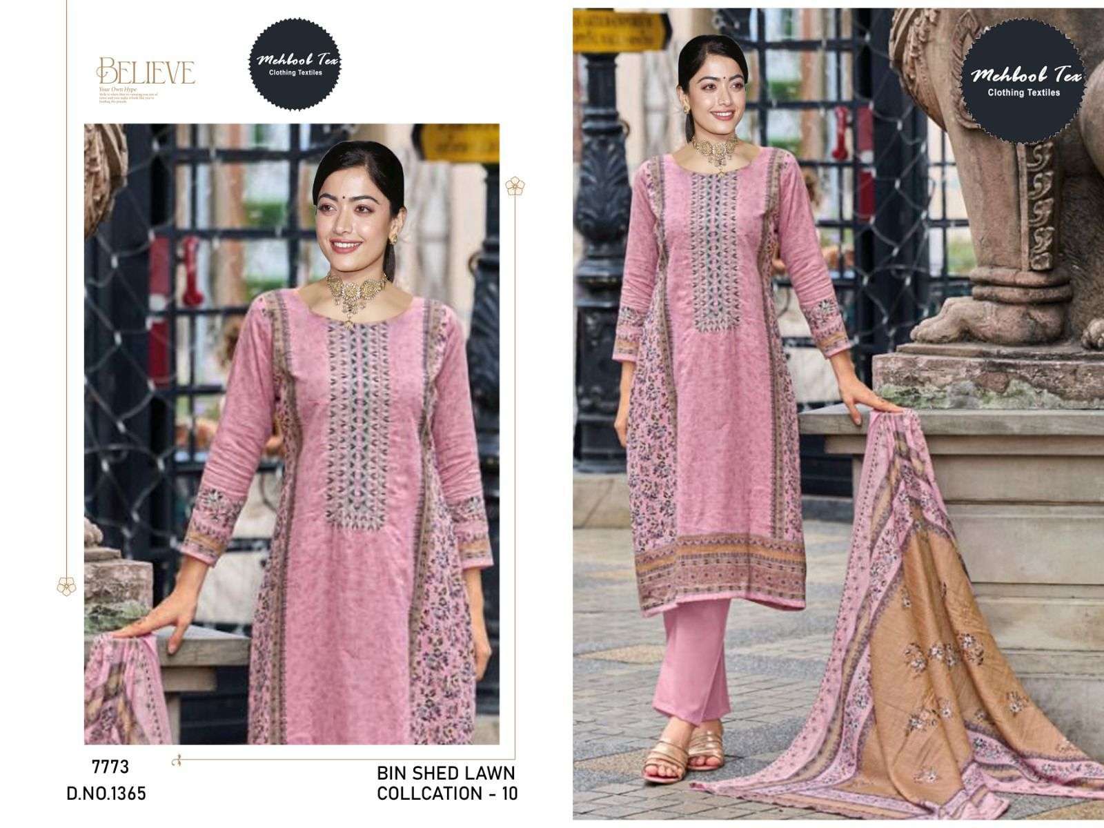 Mehbbob Tex 1364-1366 PURE COTTON PRINT suit