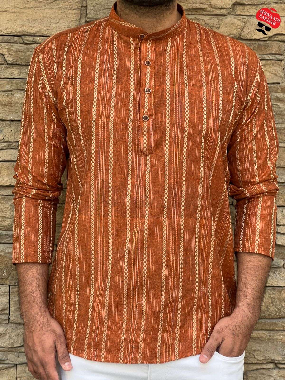 Mewaadi Sardar Leo 2.0 Khadhi Pure Soft Cotton Short length Kurta