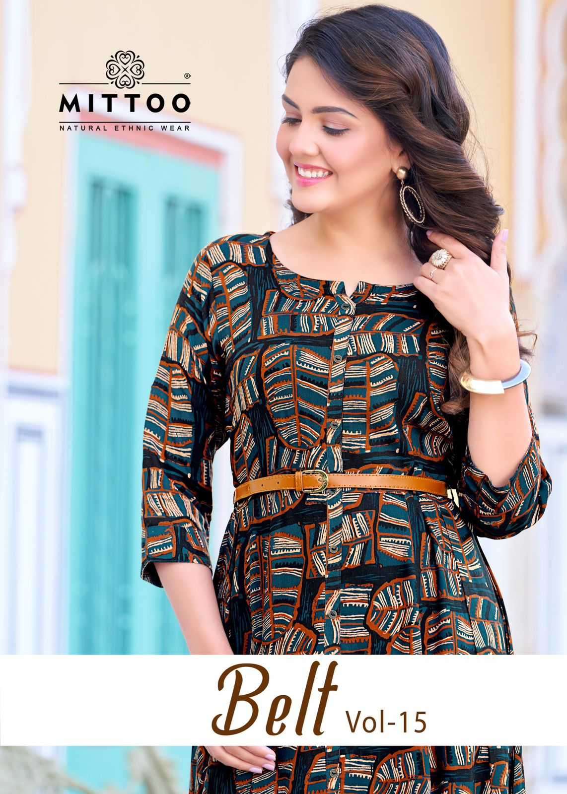 mittoo belt vol 15 series 1407-1412 Rayon Print kurti