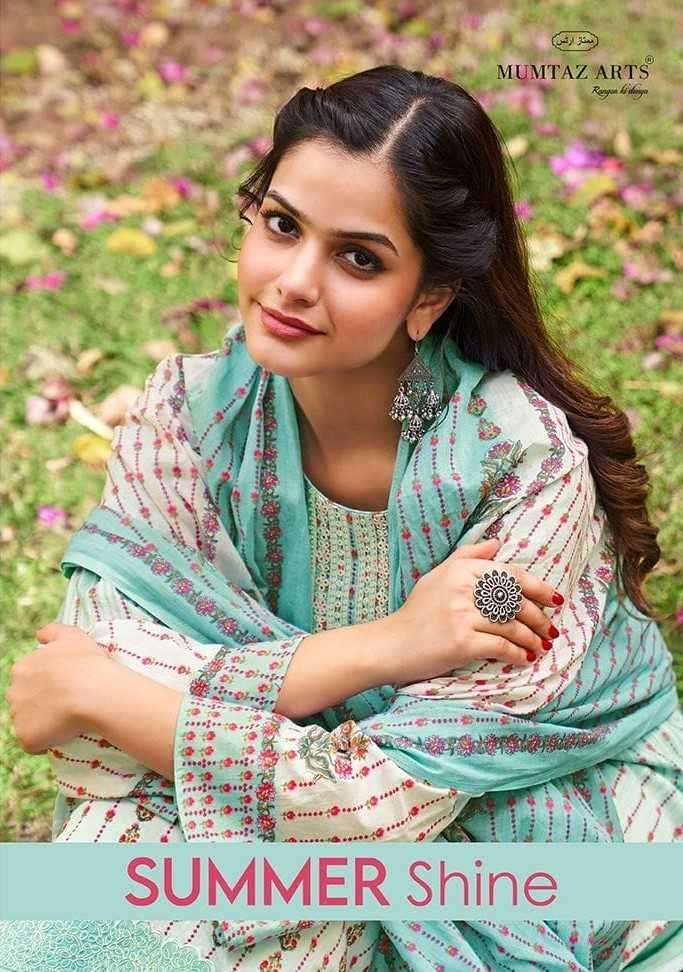 mumtaz arts summer shine series 1401-1406 pure lawn cambric suit 