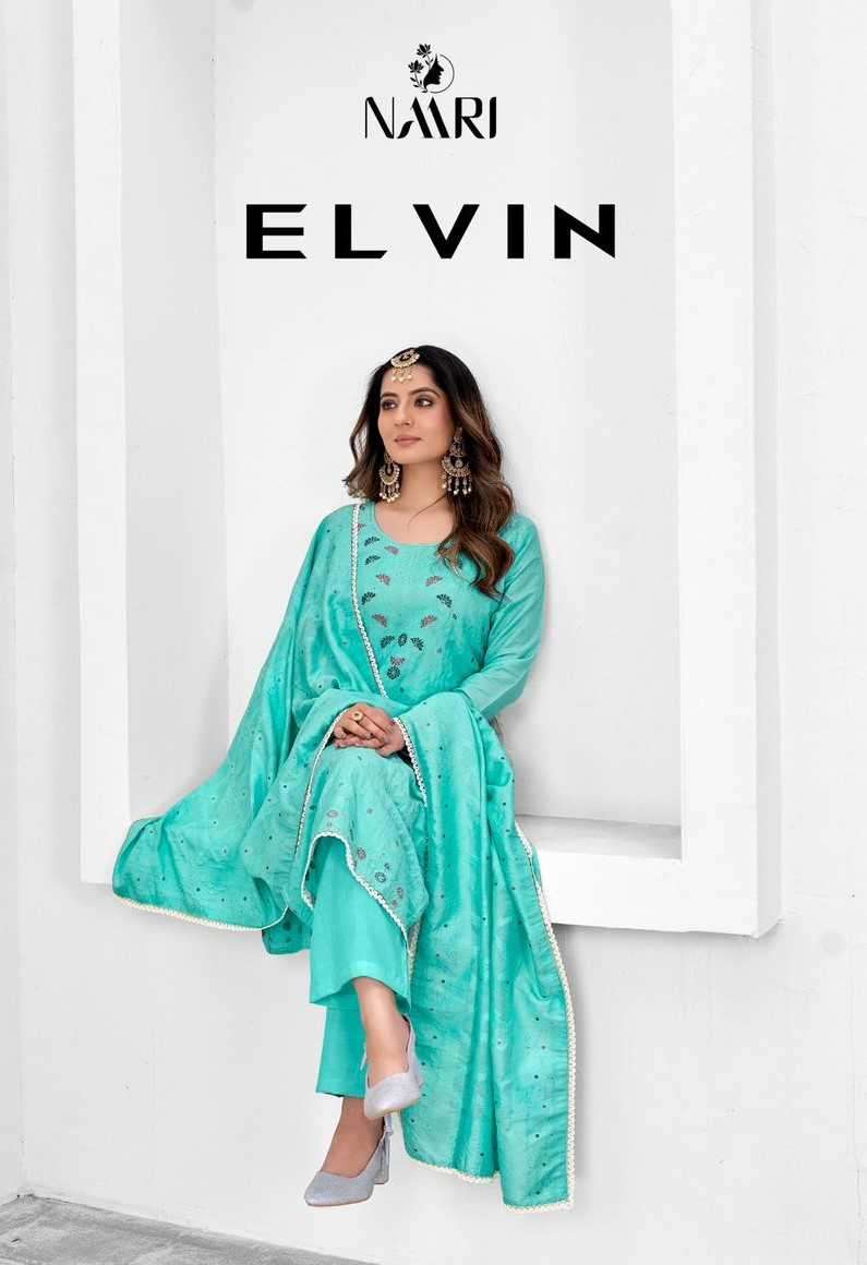 naari elvin series 79001-79004 Pure muslin dola jacard suit