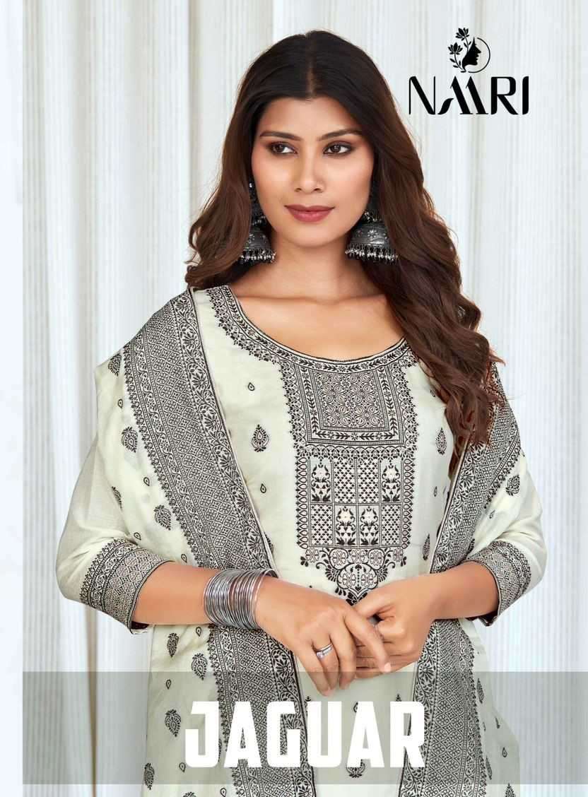 naari jaguar series 77101-77104 Pure viscous jacard muslin suit 