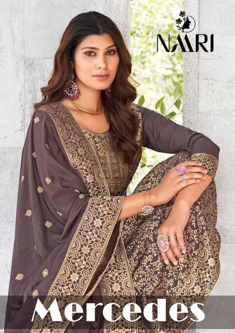 naari mercedes series 77001-77004 Pure muslin jacard suit